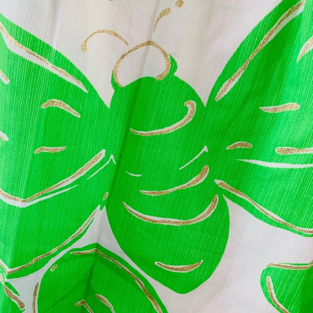 Lilly Pulitzer Womens Resort Stinger Glitter Green Bee Shift Delia Dress - Picture 6 of 7